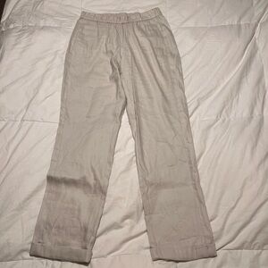 J. Jill XS Women’s Cream Linen Blend Casual Pants with Pockets
